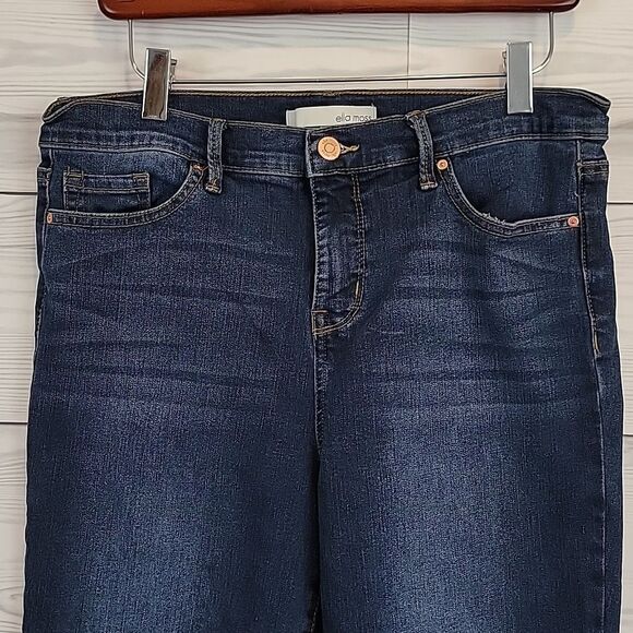 Ella Moss Blue Denim Straight Leg Jeans Womens Size 10 - Picture 3 of 13